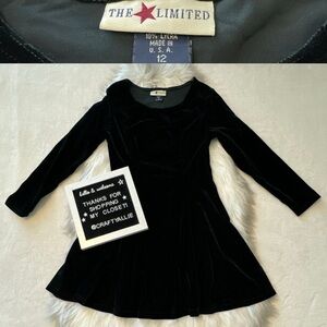 Vintage The Limited Midnight Velvet Long Sleeve Dress | Girls 12